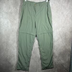 ExOfficio Fishing Pants Womens Small‎ 6-8 Green Convertible Pockets Outdoor